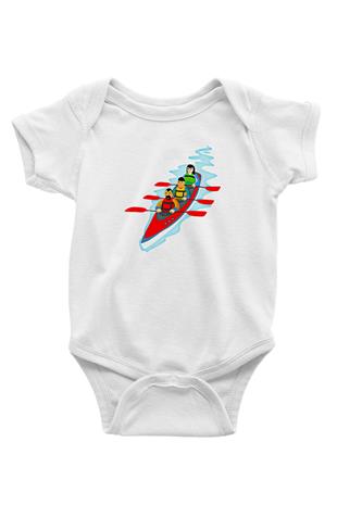 Kano Baskılı Beyaz Bebek Body - Zıbın