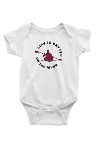 Kano Baskılı Beyaz Bebek Body - Zıbın