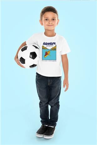 Kano Baskılı Unisex Beyaz Çocuk Tişört - Tshirt