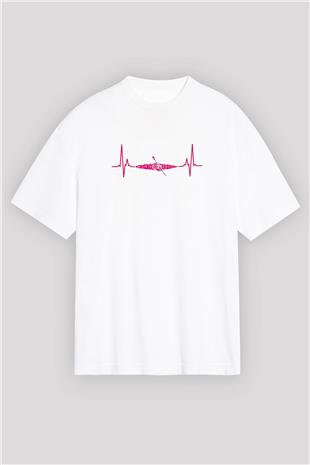 Kano Baskılı Unisex Beyaz Oversize Tişört - Tshirt