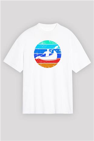 Kano Baskılı Unisex Beyaz Oversize Tişört - Tshirt