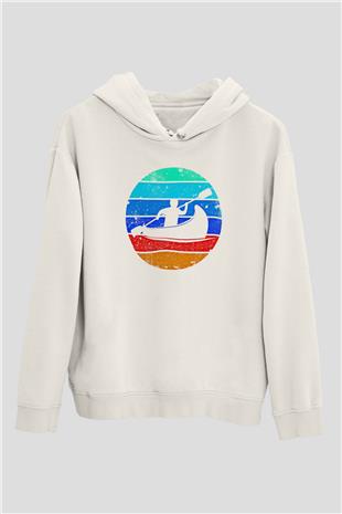 Kano Baskılı Unisex Ekru Hoodie