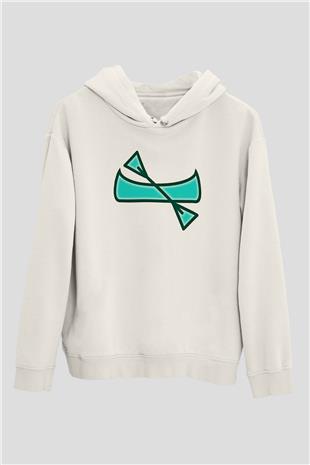 Kano Baskılı Unisex Ekru Hoodie