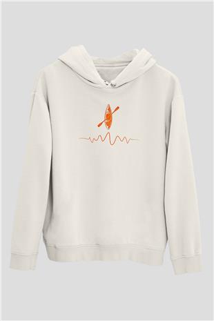 Kano Baskılı Unisex Ekru Hoodie