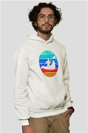 Kano Baskılı Unisex Ekru Hoodie