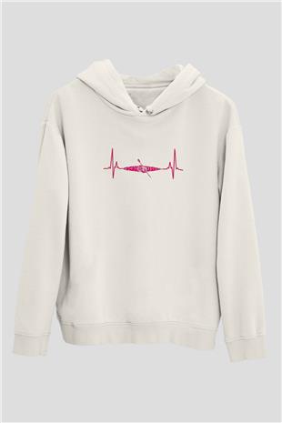 Kano Baskılı Unisex Ekru Hoodie