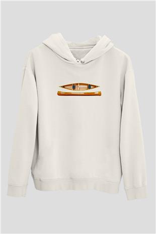 Kano Baskılı Unisex Ekru Hoodie