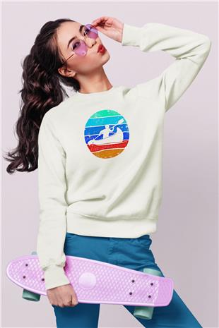 Kano Baskılı Unisex Ekru Sweatshirt