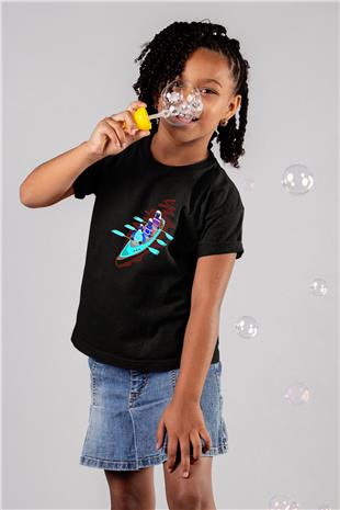 Kano Baskılı Unisex Siyah Çocuk Tİşörtü - Tshirt