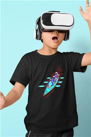Kano Baskılı Unisex Siyah Çocuk Tİşörtü - Tshirt