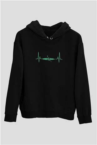 Kano Baskılı Unisex Siyah Hoodie
