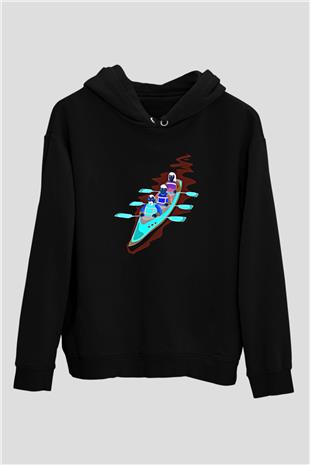 Kano Baskılı Unisex Siyah Hoodie