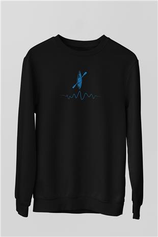 Kano Baskılı Unisex Siyah Sweatshirt