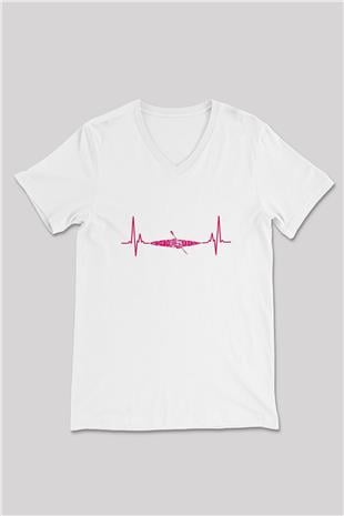 Kano Baskılı Unisex V Yaka Tişört - Tshirt