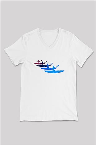 Kano Baskılı Unisex V Yaka Tişört - Tshirt