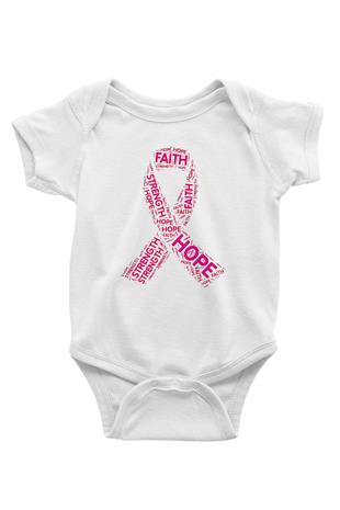 Kanser Günü Baskılı Beyaz Unisex Bebek Body - Zıbın
