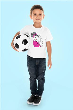 Kanser Günü Baskılı Beyaz Unisex Beyaz Çocuk Tişört - Tshirt