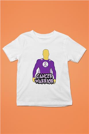 Kanser Günü Baskılı Beyaz Unisex Beyaz Çocuk Tişört - Tshirt