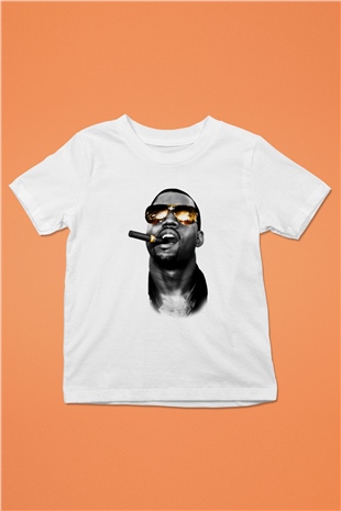 Kanye West Baskılı Beyaz Unisex Çocuk Tişört