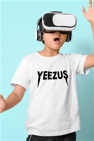 Kanye West Baskılı Beyaz Unisex Çocuk Tişört