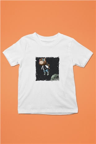 Kanye West Baskılı Unisex Beyaz Çocuk Tişört