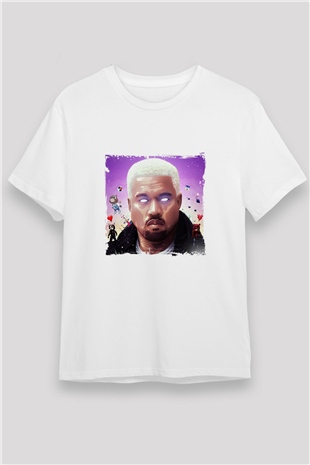 Kanye West Baskılı Unisex Beyaz Tişört