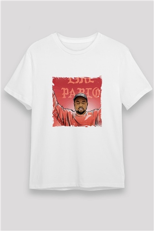 Kanye West Baskılı Unisex Beyaz Tişört