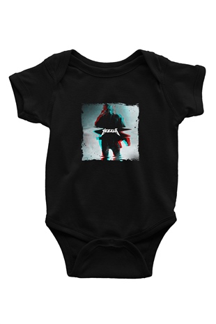 Kanye West Baskılı Unisex Siyah Bebek Body - Zıbın