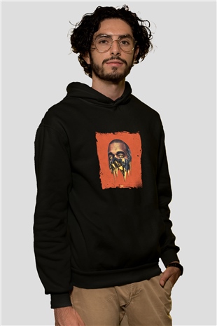 Kanye West Baskılı Unisex Siyah Hoodie