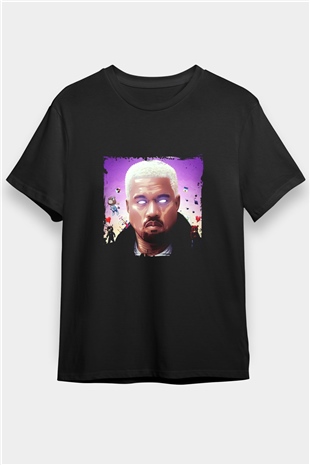 Kanye West Baskılı Unisex Siyah Tişört