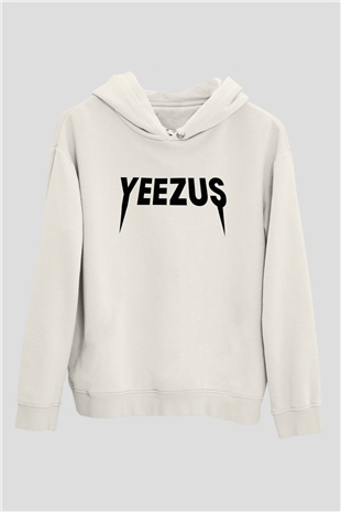 Kanye West Beyaz Unisex Kapşonlu Sweatshirt