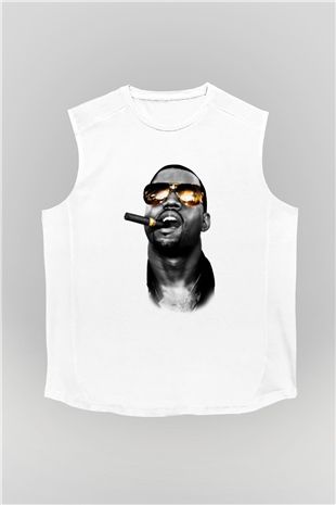 Kanye West Beyaz Unisex Kolsuz Tişört