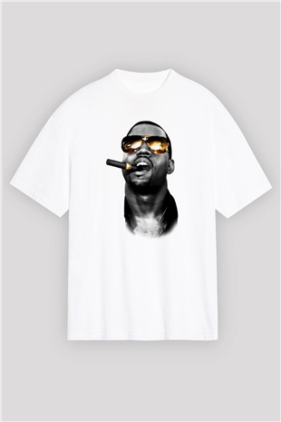 Kanye West Beyaz Unisex Oversize Tişört T-Shirt