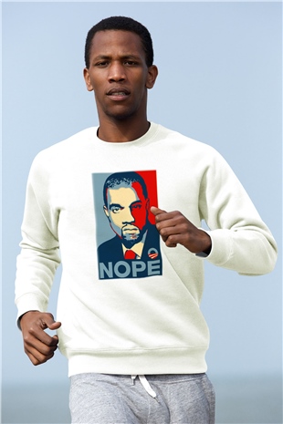 Kanye West Beyaz Unisex Sweatshirt