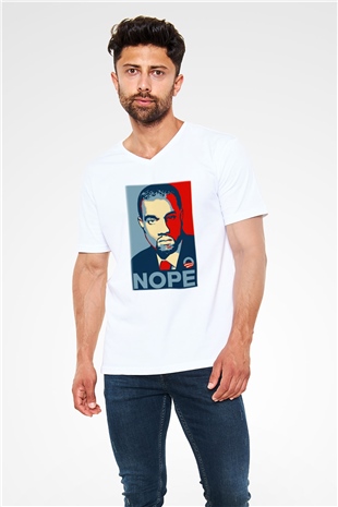 Kanye West Beyaz Unisex V Yaka Tişört T-Shirt