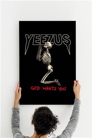 Kanye West Desenli Ahşap Mdf Tablo 40 cm x 60 cm