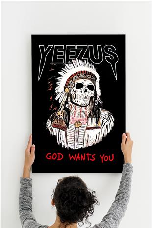 Kanye West Desenli Ahşap Mdf Tablo 40 cm x 60 cm