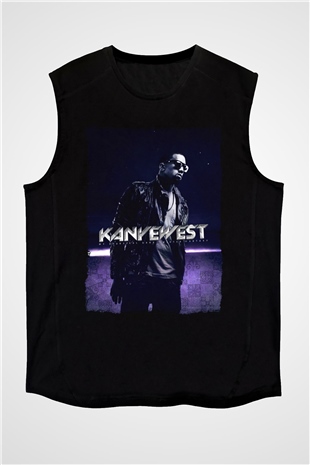 Kanye West Siyah Unisex Kolsuz Tişört