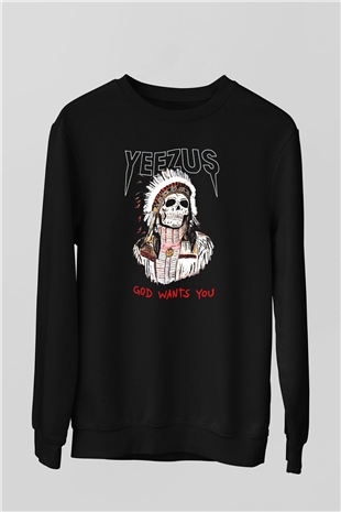 Kanye West Siyah Unisex Sweatshirt
