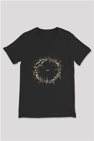 Kanye West Siyah Unisex V Yaka Tişört T-Shirt