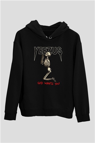 Kanye West Yeezus Siyah Unisex Hoodie