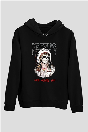 Kanye West Yeezus Siyah Unisex Hoodie