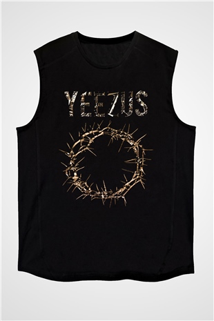 Kanye West Yeezus Siyah Unisex Kolsuz Tişört