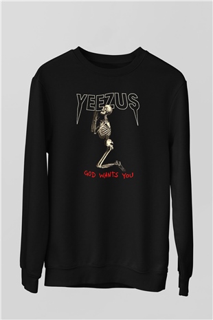 Kanye West Yeezus Siyah Unisex Sweatshirt