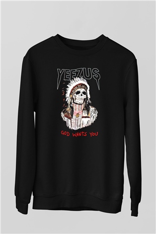 Kanye West Yeezus Siyah Unisex Sweatshirt