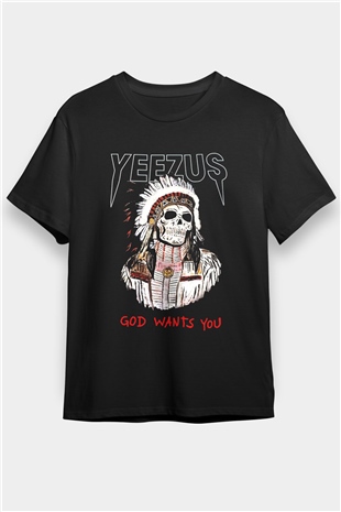 Kanye West Yeezus Siyah Unisex Tişört T-Shirt - TişörtFabrikası