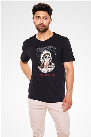 Kanye West Yeezus Siyah Unisex Tişört T-Shirt - TişörtFabrikası