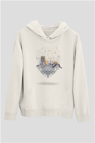Kaplan Beyaz Unisex Hoodie