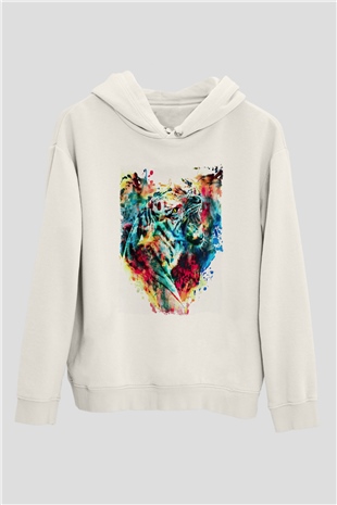 Kaplan Beyaz Unisex Hoodie