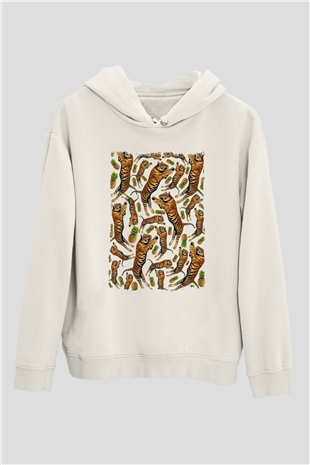 Kaplan Beyaz Unisex Hoodie